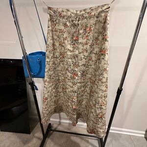 Ralph Lauren Tan Asymmetrical Maxi Skirt for Casual Resort Wear